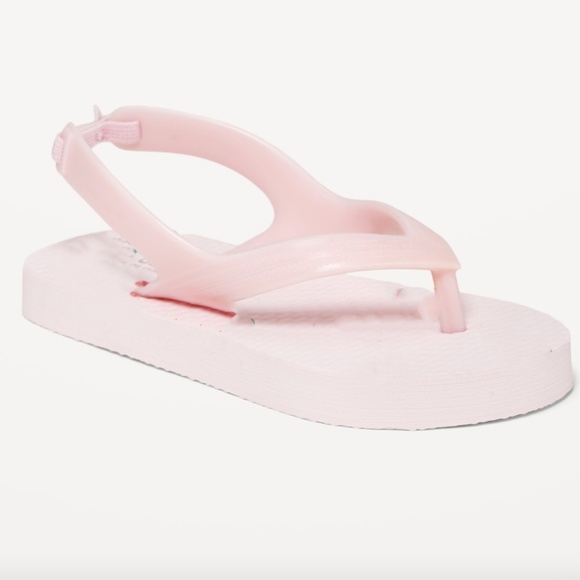 Old Navy Toddler Girls Flip Flop Back Strap Sandals Baby Pink - Picture 1 of 4